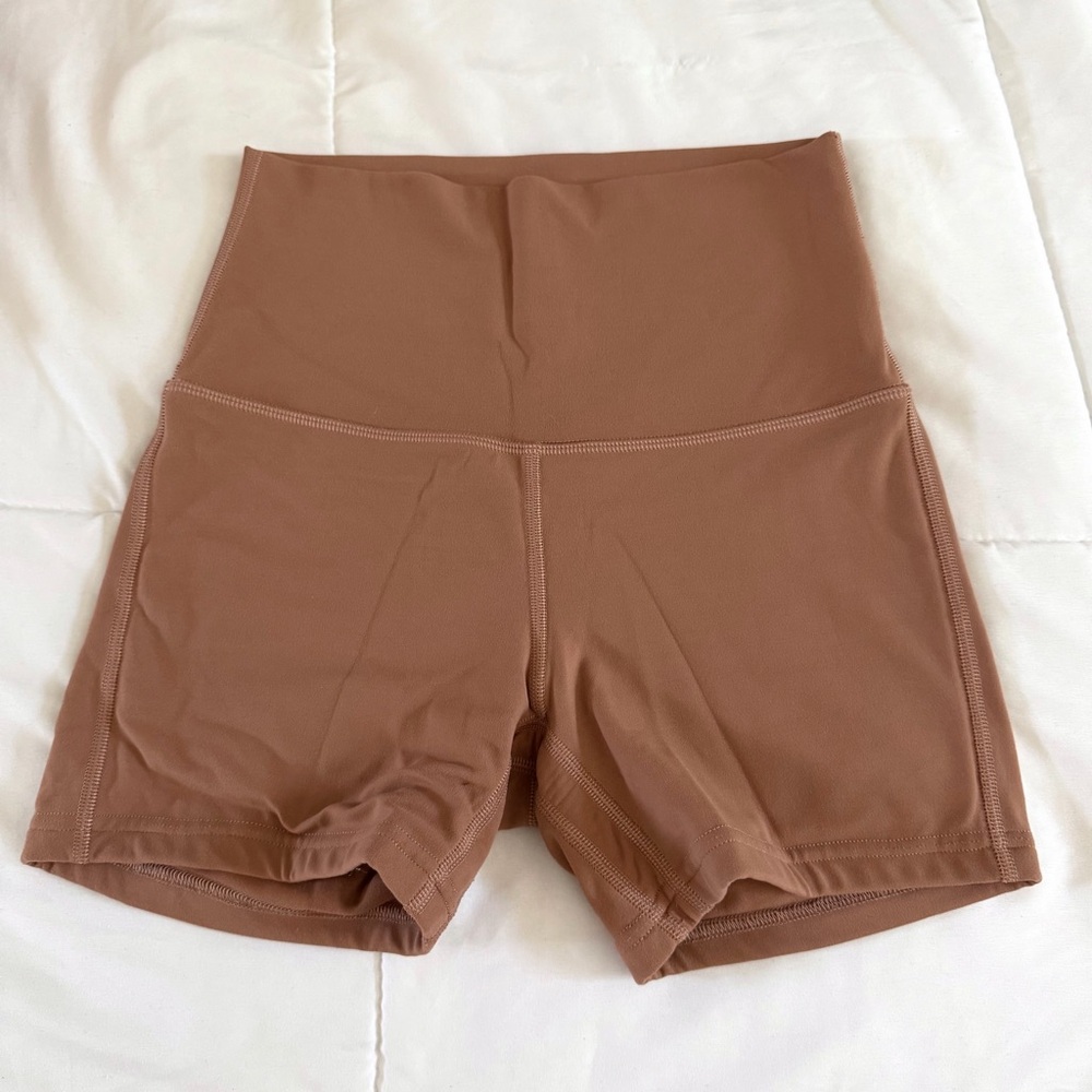 Lululemon Align High Waisted Shorts - Tan Brown - Picture 2 of 3
